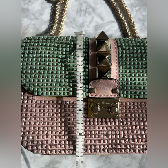 Valentino Crystal Glan Lock Flap crossbody bag - Picture 7 of 16